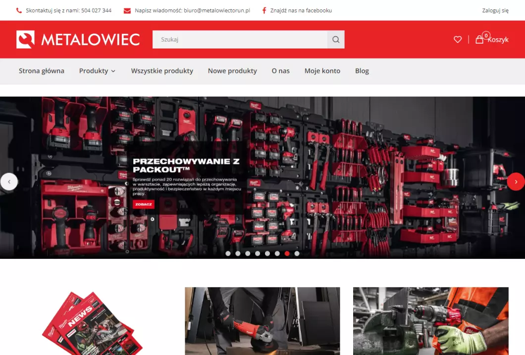 Sklep Metalowiec Toruń - dystrybutor narzędzi Milwaukee