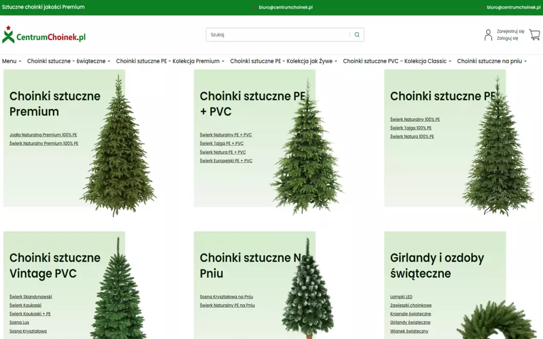 Choinki sztuczne | Sklep internetowy CentrumChoinek.pl