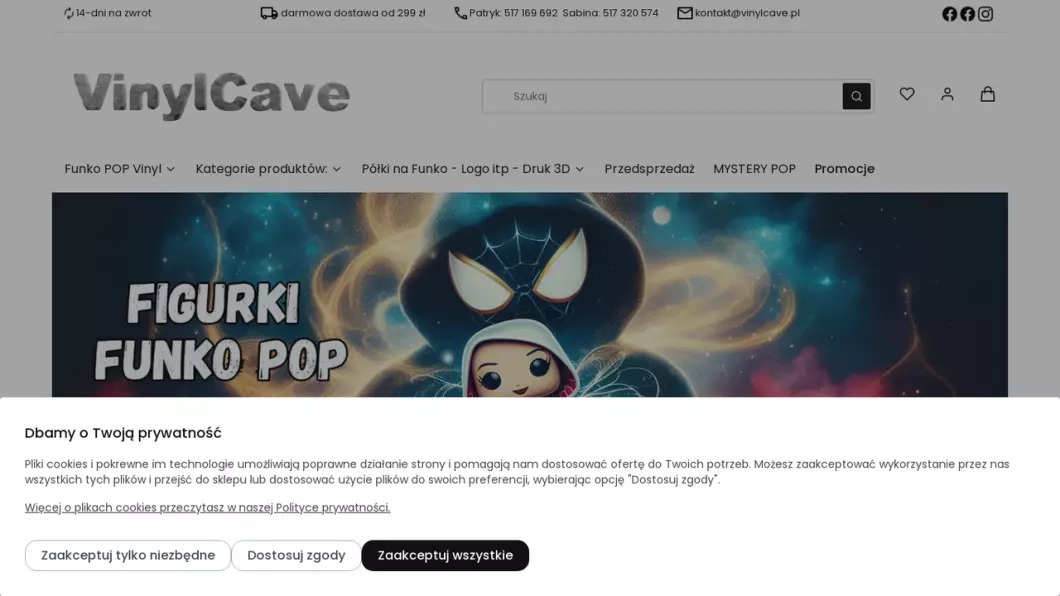 Figurki Funko Pop | Sklep internetowy Vinyl Cave